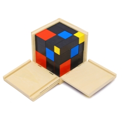 Wholesale Kid Wooden Montessori Set Teaching Aids Learning Materials Trinomial Cube