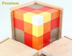 Montessor Mathematics Educational Equipment for kids Wooden Teaching Aids Arithmetic Trinomial Cube Montessori