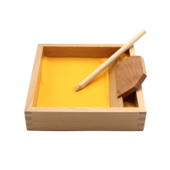 Wooden Montessori Educational Toys For Children Kids Sand Table Practice Writing Painting Scraping Sandbox Toy