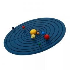 Scientific Exploration Educational Montessori Material Solar System Nine Planets Kids Wooden Puzzle Juegos Educativos Montessori