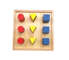 Wooden Montessori Materials Sensorial Educational Baby Toys Geometric Solids