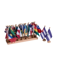 Starlink Montessori Toys Wooden Kids Geography Toys Montessori Flag Stand Of Europe