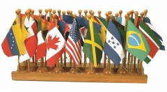 Starlink Montessori Materials Kids Toys Wooden Stand For North America Flag Set