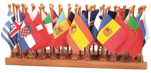 Starlink Montessori Toys Wooden Kids Geography Toys Montessori Flag Stand Of Europe