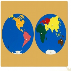 Satrlink Montessori Geography Learning Toy Early Teaching Wooden World Map Jigsaw Puzzle