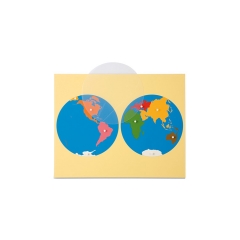 Satrlink Montessori Geography Learning Toy Early Teaching Wooden World Map Jigsaw Puzzle