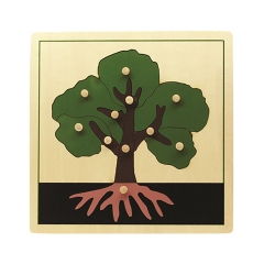 SatrLink Kindergarten Wooden Educational Toys Montessori Teaching Toys Wooden Tree Puzzle