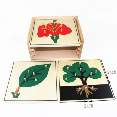 Montessori Materials School Educational Wooden Toys Baby Kids Early Learning Toys Mdf Flower Puzzle