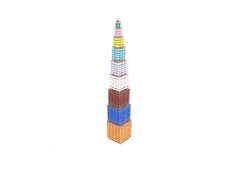 Baby Kids Montessori Material Math Learning Early Education Toys Colored Bead Cubes Tower Ladder