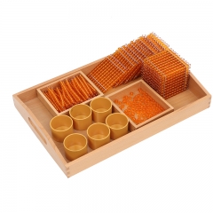 Montessori Wooden Material Educational Teaching Aids Math Tools Super Golden Bead Set