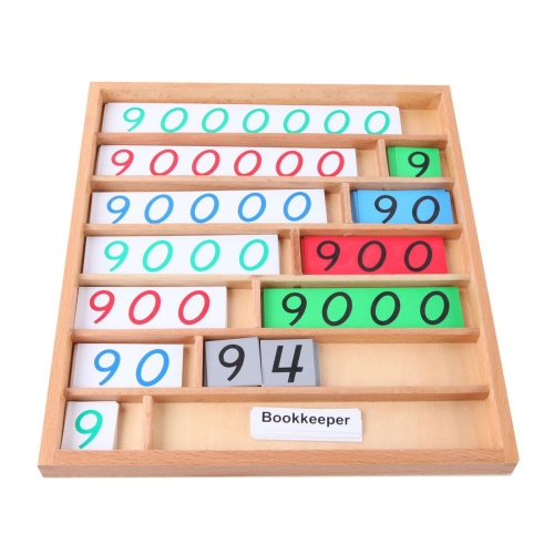 High Quality Children Beech Wooden Montessori Mathematic Educational Toys Bank Game