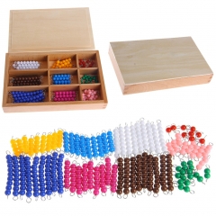 Montessori Math Toys Colorful Checker Board Colored Beads 9 Colors Bead Early Educational Preschool Learning Toys