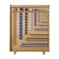 High Quality Custom Colorful Montesori Materials Educational Wooden Toy Bead Cabinet