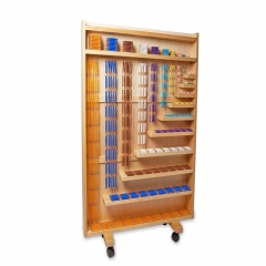 High Quality Custom Colorful Montesori Materials Educational Wooden Toy Bead Cabinet
