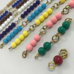 High Quality Montessori Teaching Aids Short Bead Chain With Box For Kids Learning