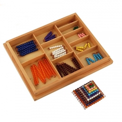 High Quality Montessori Teaching Aids Short Bead Chain With Box For Kids Learning