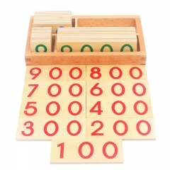 Montessori Educational Wooden Toys For Children Pvc Number Cards With Box (1-9000)