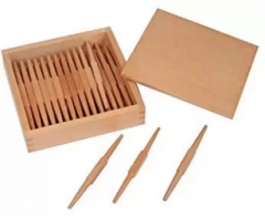 Wooden Kids Toys Educational Math Learning Toys Montessori Spindles 45 Pcs In A Box