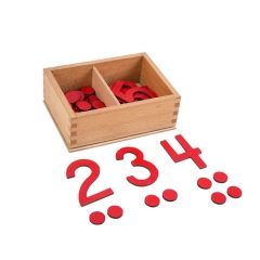 School Teaching Wooden Montessori Mathematics Arithmetic Learning Tools Cards Counters