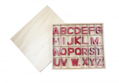 Wooden Language Learning Educational Toys Montessori Small Movable Alphabet For Preschool