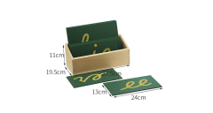Starlink Montessori Wooden Toys Lower Case Cursive Sandpaper Double Letters With Box For Children