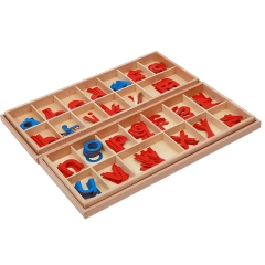 Starlink Kids Learning Wooden Montessori Educational Alphabet Toys Large Lower Case Movable Alphabet