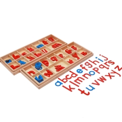 Starlink Kids Learning Wooden Montessori Educational Alphabet Toys Large Lower Case Movable Alphabet