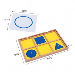 Montessori Materials Sensory Geometric Cabinet Children Toys Learning Shape Early Education Demonstration tray