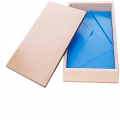 Starlink Wooden Educational Toys Montessori Material Mixed Senses Box Of Blue Triangles