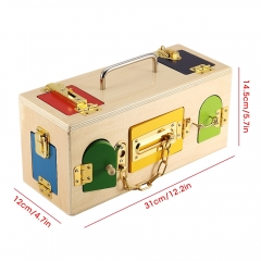 Baby Wooden Educational Toys For Montessori Material Lock Box Exercises Montessori Toys