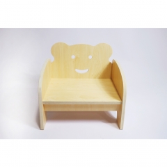 Preschool Kids Wooden Chair Montessori Childcare Furniture Kids Cute Wooden Plywood Bear Chair For Kids