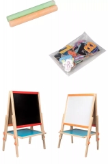 Children Double Sided Standing Adjustable Art Easel Magnetic Drawing Board Easel Montessori Toys For Kids