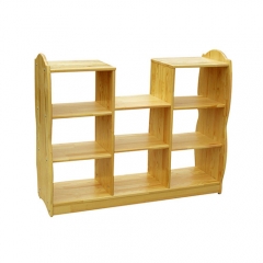 Modern Wood Preschool Furniture For Kids Wooden Storage Cabinet With Wheels For Preschool