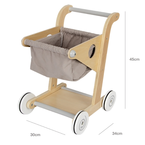 Wooden Toy Pram Baby Walker Stroller Baby Push Walker Baby Trolley Cart Learning Walker