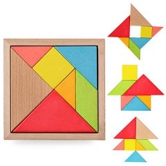 Kids Tangram Wood Tangram Building Blocks Toys Intellectual Development Toys