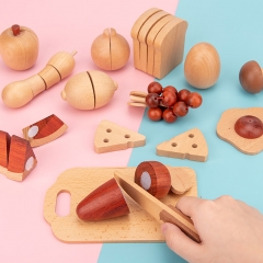 Starlink High Quality Wooden Pretend Play Toy Wooden Kitchen Toys Mini Cutting Toy For Kids