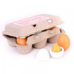 Pretend Play Kitchen Food Cooking Kids Children Play House Toy Simulation Wooden Eggs