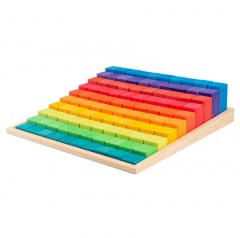 Wooden Rainbow Education Toys Kids Play Wooden Rainbow Stack Block Montessori Toys For Child Building Blocks