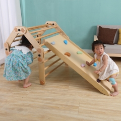 Indoor Playground Montessori Climber Pickler Triangle Gym Wooden Toddler Climbing Frame