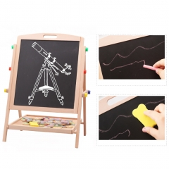 High Quality Kids Wooden Easel Toy Drawing Writing Easel Wood Activity Easel Board For Kids