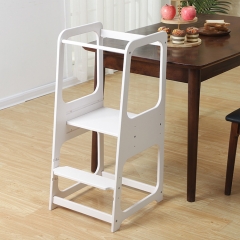 KIDS Montessori Kitchen Helper For Toddler Learning Tower Child Adjustable Height Step Stool Montessori Learning Tower