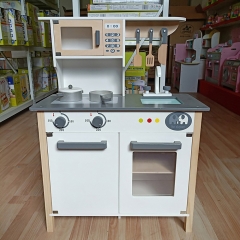 Children Wooden Kitchen Pretend Play House Toy Montessori Early Education Simulation Kitchen Set Series