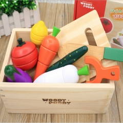 Wooden Fruit Cutting Toys Children's Educational Early Childhood Kitchen Play House Toy Teaching