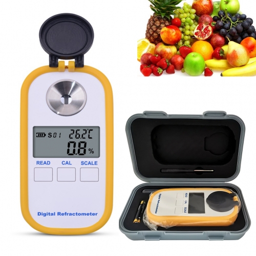 DR-101 0-50% Brix Digital Refractometer Portable Handheld Sugar Meter Refractometers