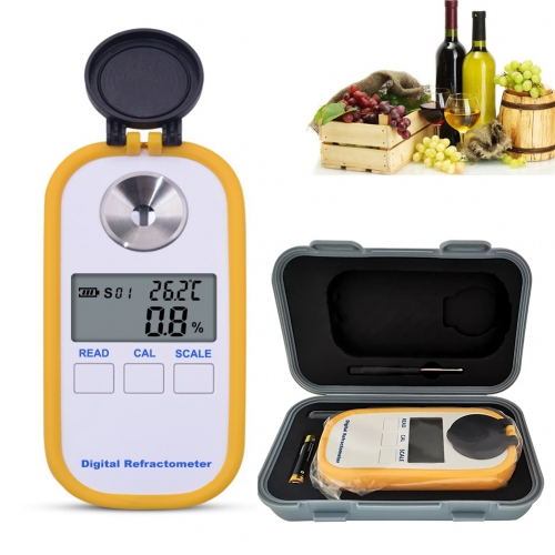 DR-401 Digital Beer Refractometer 0-45%Brix, 0-22%VOLap, 3-150 OE, 0-25KMW wine homebrew brewing meter