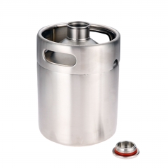 HB-BK02 2L Beer Keg Pressurized Growler Portable Beer Bottle Home Brewing for Beer Making