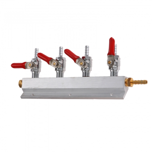HB-CD04 Homebrew FOUR Way Beer Brewing Gas Manifold CO2 Distributor Manifold Splitter