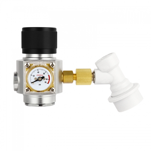 HB-C13 Homebrew 0-90PSI CO2 Mini Gas Regulator with Ball Lock Corny Keg Gas Disconnect Kegs