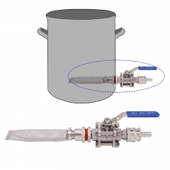 HB-WK01 Homebrew Weldless Kettle Keg Convert Kit Quick Disconnect 6inch Bazooka Screen Mash Tun 3-piece Ball Valve Kit New Bulkhead