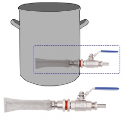 HB-WK02 Homebrew Weldless Kettle Keg Convert Kit Quick Disconnect 6inch Bazooka Screen Mash Tun 3-piece Ball Valve Kit New Bulkhead